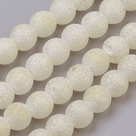 Chapelets de perles en verre électroplaqué EGLA-S134-4mm-A01-1