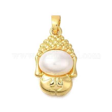 Подвески из латуни в форме будды с покрытием KK-M079-12G-1