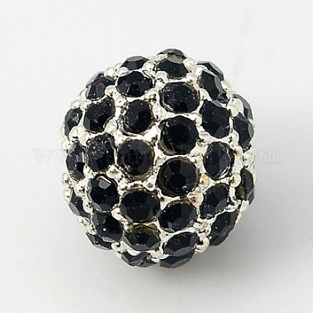 Alloy Rhinestone Beads X-RB-A034-10mm-A02S-1