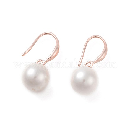 Concha de perla pendientes colgantes EJEW-F233-01RG-1