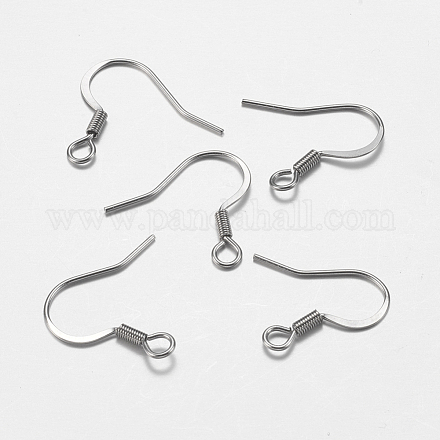 304 Stainless Steel Earring Hooks STAS-I097-048P-1