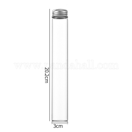 Botellas de vidrio transparente contenedores de abalorios CON-WH0085-75K-01-1