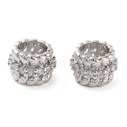 Латунные микропаве из прозрачного кубического циркония KK-U028-28P-1