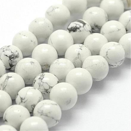 Synthetic Howlite Bead Strand G-P292-01-8mm-1