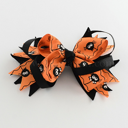 Halloween grosgrain bowknot coccodrillo capelli clip PHAR-R165-11-1