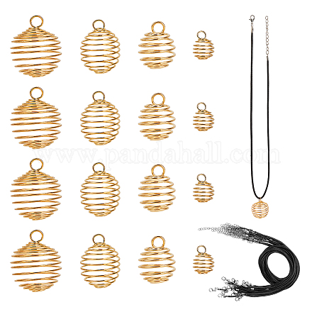 Kits de colliers de pendentifs de fil de bricolage DIY-PH0003-04-1