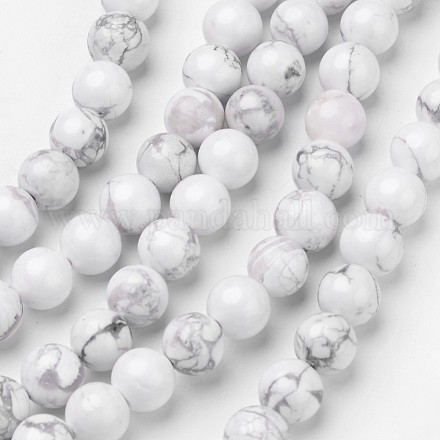 Chapelets de perles en howlite naturelle G-D809-10-10mm-1