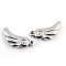 Tarnish Resistant 201 Stainless Steel Wing Charms, Stainless Steel Color, 12x18x4mm, Hole: 1.5mm