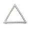 201 Stainless Steel Linking Ring, Triangle, Stainless Steel Color, 21x24x1mm