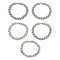 Rack Plating Brass Pave Cubic Zirconia Butterfly Link Bracelets for Women, Long-Lasting Plated, Platinum, Mixed Color, 7-3/8 inch(18.6cm)