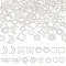 80Pcs 8 Styles Resin Imitation Pearl Cabochons, Mixed Shapes Nail Art Decorations Accessories for Women, White, 9~18x9~14.5mm, 10pcs/style