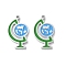 304 Stainless Steel Pendants, with Enamel, Tellurion Charm, Green, 18.5x11x1.5mm, Hole: 1mm