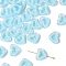 30Pcs Acrylic Beads, Bead in Bead, Heart, Pale Turquoise, 19.5x23x6mm, Hole: 3mm