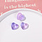 Resin Cabochons, Heart, with Snowflake, Plum, 20x20mm