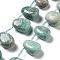 Natural Amazonite Beads Strands, Teardrop, Top Drilled, 22.5~26x14.5~19x12~14.5mm, Hole: 1~2mm, about 8~9pcs/strand, 7.48''~8.66''(19~22cm)