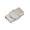 304 Stainless Steel Watch Band Clasps, Rectangle, Smooth Surface, Stainless Steel Color, 25x14.5x7mm, Hole: 10x4mm