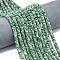 Frosted Natural Green Spot Jasper Beads Strands, Rondelle, 6x2mm, Hole: 1mm, about 195~198pcs/strand, 15.35~15.55 inch(39~39.5cm)

