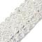 Handmade Foil Lampwork Beads Strands, Nuggets, Clear AB, 12~12.5x10~11x10~11mm, Hole: 1.5mm, about 30pcs/strand, 14.37 inch(36.5cm)