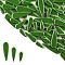 3 Styles Teardrop Shape Porcelain Mosaic Tiles, for DIY Mosaic Art Crafts, Picture Frames and More, Green, 21~40x8~12x4mm, about 100g/set