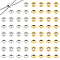 100Pcs 2 Colors Brass Spacer Beads, with Silicone Inside, Slider Beads, Rondelle, Platinum & Golden, 8x4mm, Hole: 2.5mm, 50pcs/color