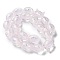 Handmade Foil Lampwork Beads Strands, Cat, Pink, 13x15x11~11.5mm, Hole: 1.2~1.6mm, about 20pcs/strand, 11.89''(30.2cm)