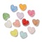 Drusy Heart Resin Rhinestone Beads, Bubblegum Beads for DIY Phone Charms, Pen and Jewelry Making Supplies, Mixed Color, 17x19x10.5mm, Hole: 1.6mm