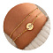 201 Stainless Steel Multi-strand Bracelets, Flat Round with Letter Link Bracelets for Women, Golden, Letter N, 6-3/4 inch(17cm)