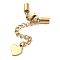 304 Stainless Steel Chain Extender, End Chains, with Lobster Claw Clasp, Ion Plating(IP), Heart, Golden, 29mm