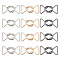 12Pcs 3 Colors Alloy Belt Buckles, Belt Clasp for DIY Woman Belt Accessories, 8 Shape, Mixed Color, 35.5x67x12mm, Inner Diameter: 45.5x30mm, 4pcs/color