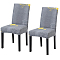 Polyester Stretch Chair Cover, Deer Pattern, Slate Gray, 380~450x380~450x450~550mm