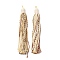 Cotton Tassel Pendants, with Polyester, Blanched Almond, 128~130x11~12mm, Hole: 2x3.5mm