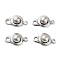 Non-Tarnish 201 Stainless Steel Snap Clasps, Stainless Steel Color, 14.5x8x5.5mm, Hole: 1.5mm
