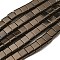 Electroplated Non-magnetic Synthetic Hematite Beads Strands, Rectangle, 2-Hole, Coffee, 6x4x3mm, Hole: 1.2mm, about 95pcs/strand, 15.35 inch(39cm)