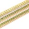 Iron Rhinestone Cup Chains, with Spool, Golden, Light Green, 8.5x3mm, about 14.99 Feet(4.57m)/Roll