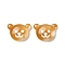 Translucent Resin Animal Decoden Cabochons, Bear, Peru, 14.5x20x6mm