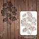FINGERINSPIRE Ginkgo Leaf Stencils 29.7x21cm Plastic Gingko Leaves Drawing Painting Stencils Gingko Leaves Pattern Wall Stencils Reusable Stencils for Painting on Wood DIY-WH0202-253-2
