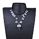 Pétales perles acryliques pendentifs colliers NJEW-JN02415-4