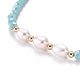 Verre à facettes perles bracelets extensibles BJEW-JB05486-04-2