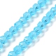 Chapelets de perles en verre transparent électrolytique EGLA-I018-FA06-1
