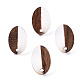 Accessoires de boucles d'oreilles en résine et bois de noyer MAK-N032-004A-2