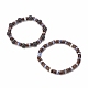 2 Stück 2 Stil natürliche Kokosnuss & Blue Spot Jaspis & Lavagestein Perlen Stretch-Armbänder Set BJEW-JB07944-4