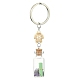Schlüsselanhänger mit Wunschflaschen-Glasanhänger KEYC-JKC00498-3