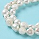 Fili di perle di perle d'acqua dolce coltivate naturali PEAR-Z002-03-4