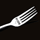 Word Pattern Stainless Steel Fork AJEW-WH0191-006-3