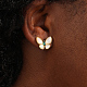 Natural Shell Butterfly Stud Earrings for Women QN3948-4