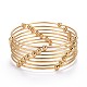 Fashion 304 Stainless Steel Bangle Sets BJEW-L664-023C-G-1