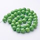 Chapelets de perles rondes en jade de Mashan naturelle X-G-D263-10mm-XS17-3