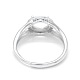 Componentes del anillo de dedo de plata de ley 925 ajustables STER-E061-27P-4