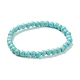 Turquoise synthétique bracelets en perles extensibles BJEW-A117-B-14-2
