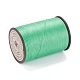 フラットワックスポリエステル糸ストリング  マイクロマクラメコード  革縫い用  アクアマリン  0.8~0.9x0.3mm  約109.36ヤード（100m）/ロール YC-D004-01-025-2